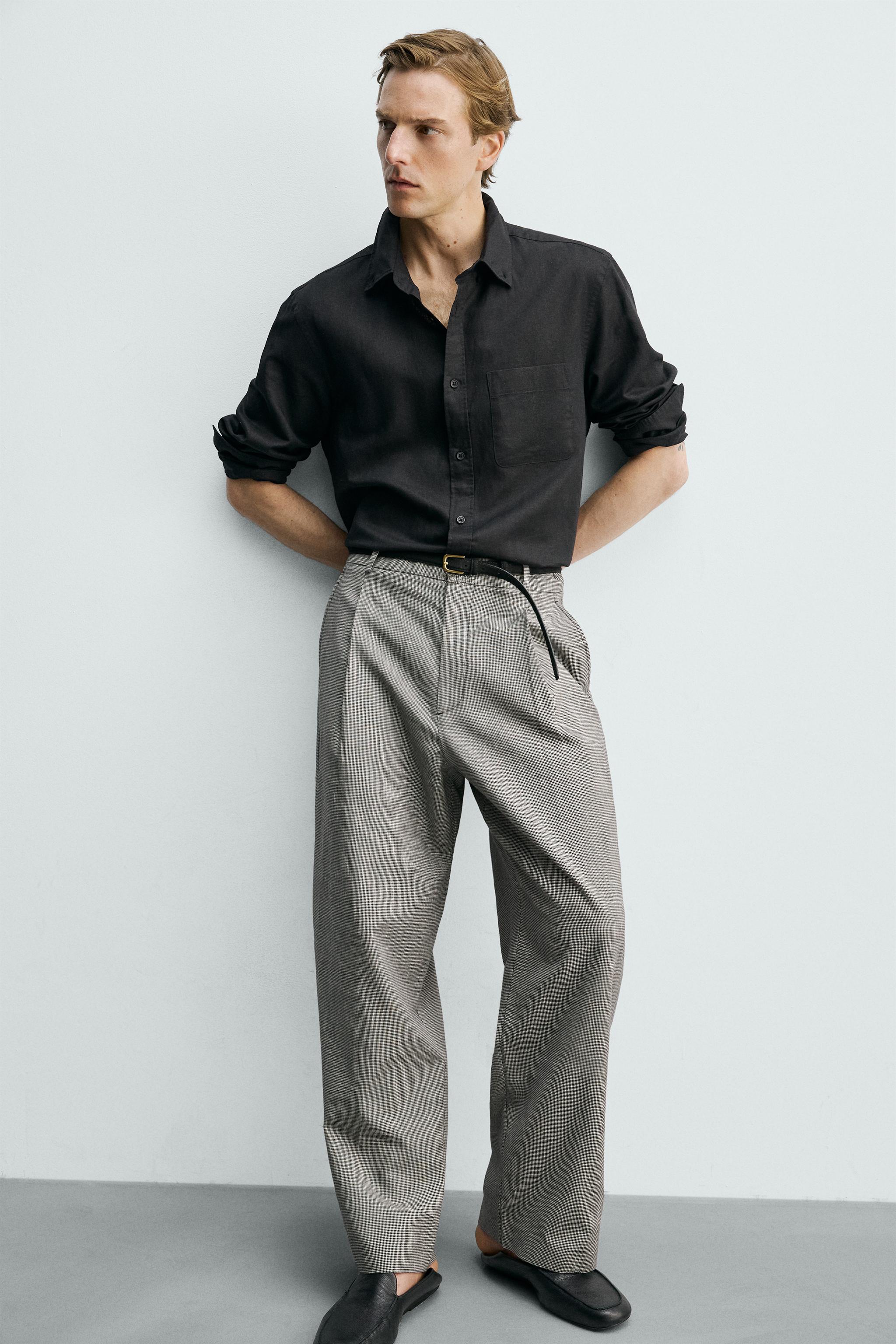 RELAXED FIT LINEN - COTTON PANTS